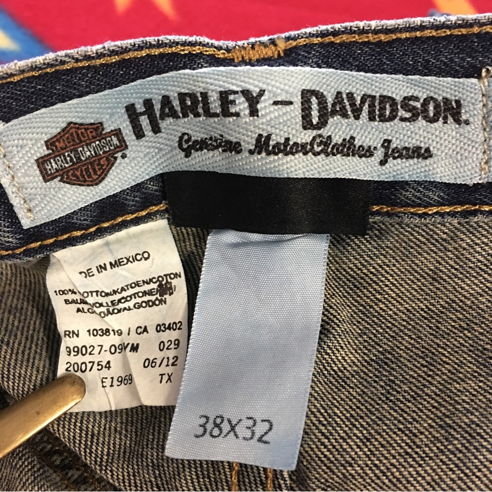 3 Harley Davidson Denim Mens Jeans 38/32 DRY CLEANED - Picture 6 of 10